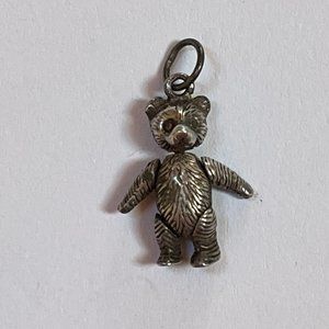 Vintage Sterling Bear Pendant (with articulation)